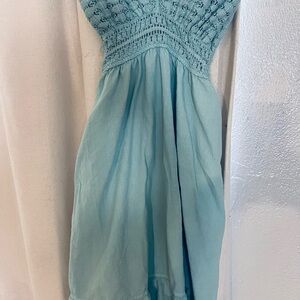 Giocam LIKE NEW Crochet Bodice Sundress in light AQUA/TURQUOISE